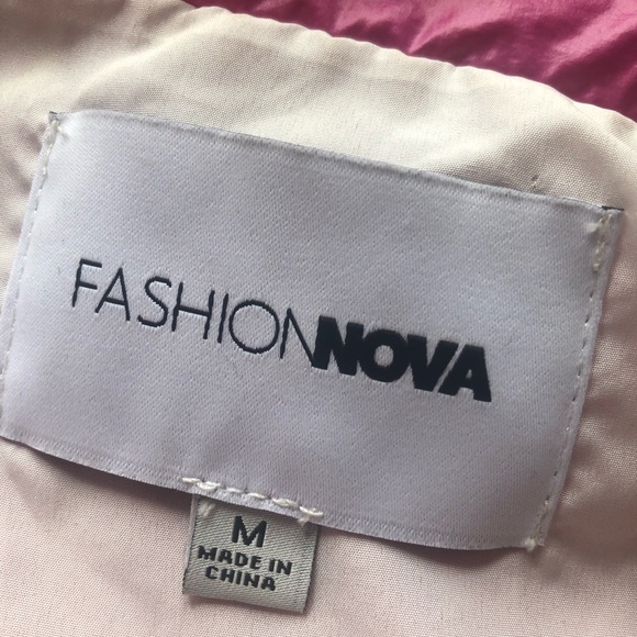 FASHION NOVA | PINK & CREAM ANIMAL PRINT WIND BREAKER JACKET - Picture 10 of 16